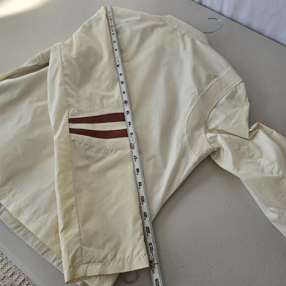 Wilson Leather & Nylon Maxima Racing Moto Jacket Women's M Cream Vintage Zip Up - Picture 13 of 16
